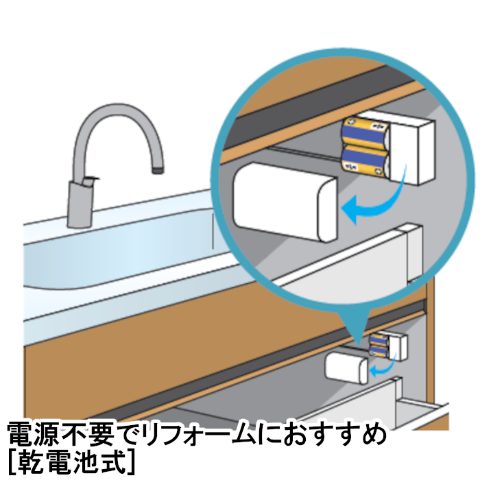 [SF-NAB454SYX] キッチン水栓 タッチレス 水栓 乾電池式 ナビッシュ シングルタイプ B5 LIXIL リクシル